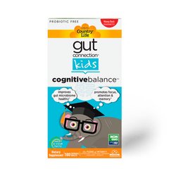 Country Life Gut Connection Kids Cognitive Balance Кишечник и мозг 100 жевательных табл
