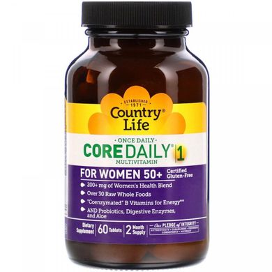 Country Life Мультивитамины для женщин 50+ Кор Дейли 160 таблеток