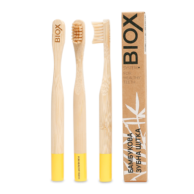 Зубна щітка для дітей бамбукова Yellow
