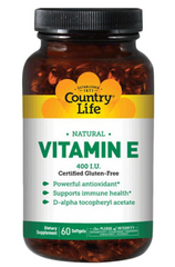Country Life Витамин E 60 мягких капсул
