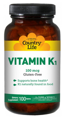 Country Life Витамин K1 100 мкг 100 таблеток