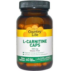 Country Life L-карнітин 500 мг 60 капсул
