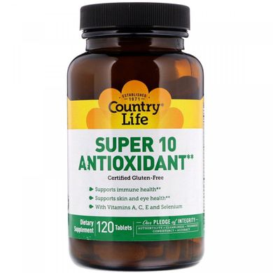Country Life Супер 10 антиоксидант 120 таблеток