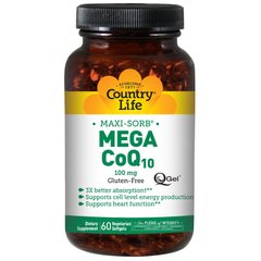 Country Life Мега Коэнзим Q-10 100 мг 30 мягких капсул