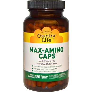 Country Life Макс Амино с витамином В6 180 капсул
