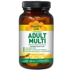 Country Life Мультивитамины для взрослых 60 жевательных таблеток